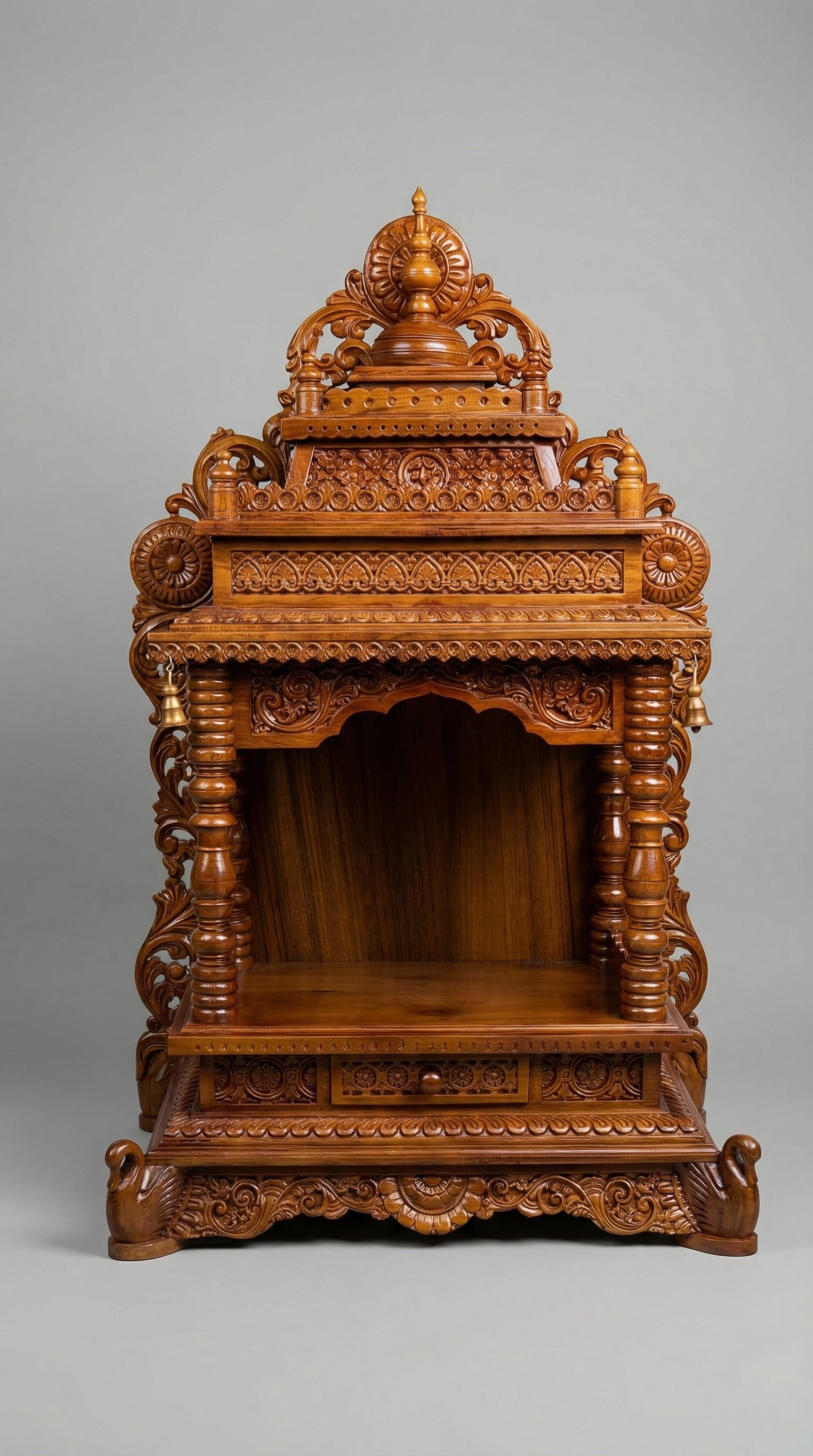 Natural Teakwood Mandir - Detail 1